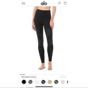Alo High Waist Moto Legging, Black, size S